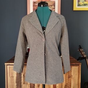 Simple Lightweight Crisp Professional Grey Blazer M